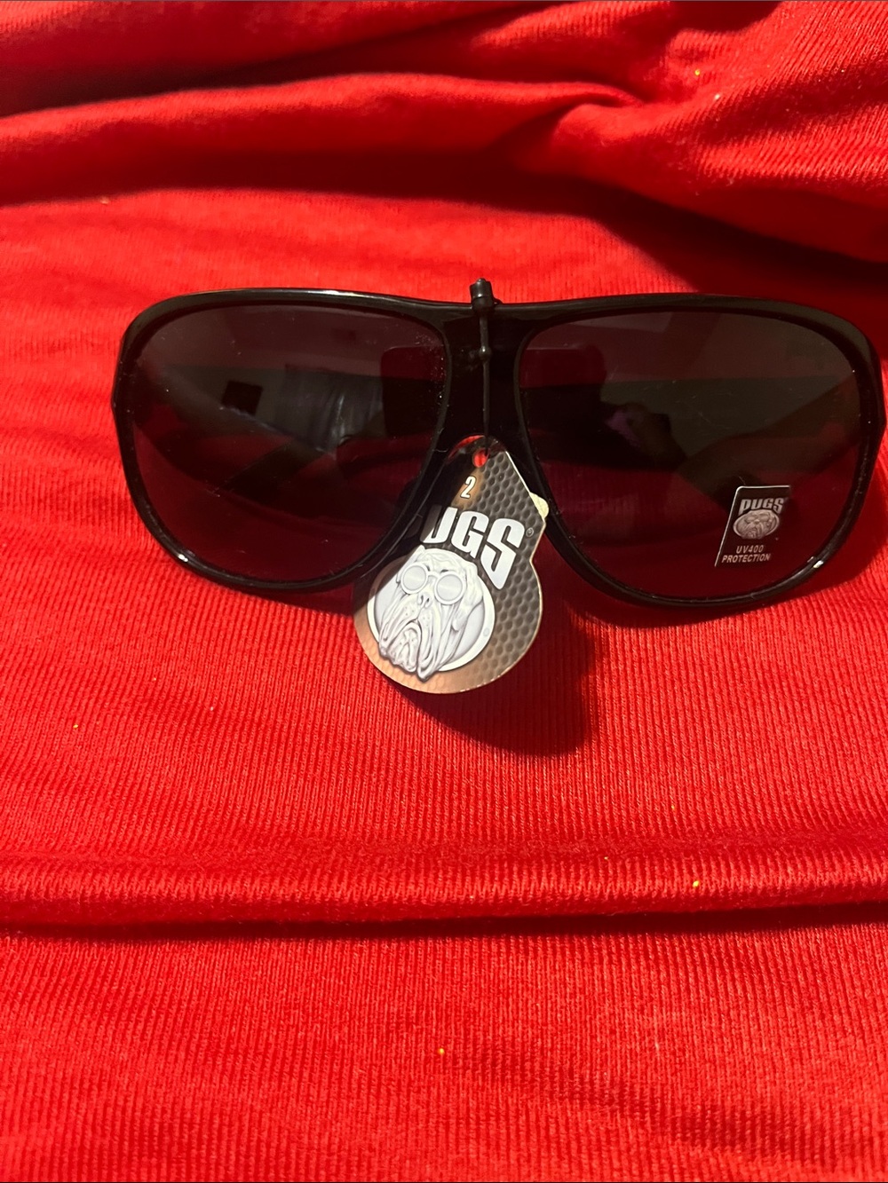 PUGS Black Men's Aviator Sunglasses
